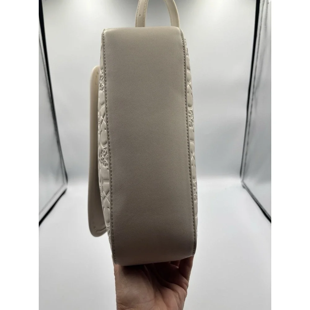 Christian Lacroix Cream Clara Shoulder Embossed Logo Bag‎ Purse